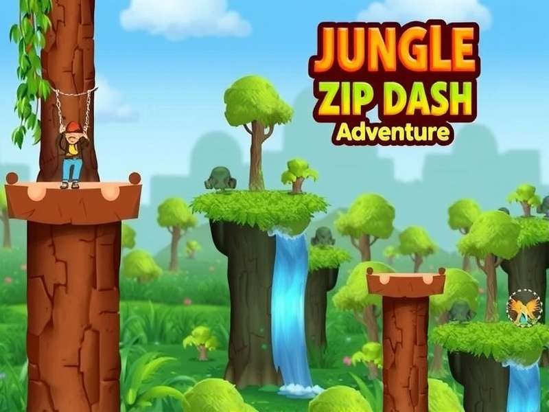 Jungle Zip Dash Adventure gameplay screenshot